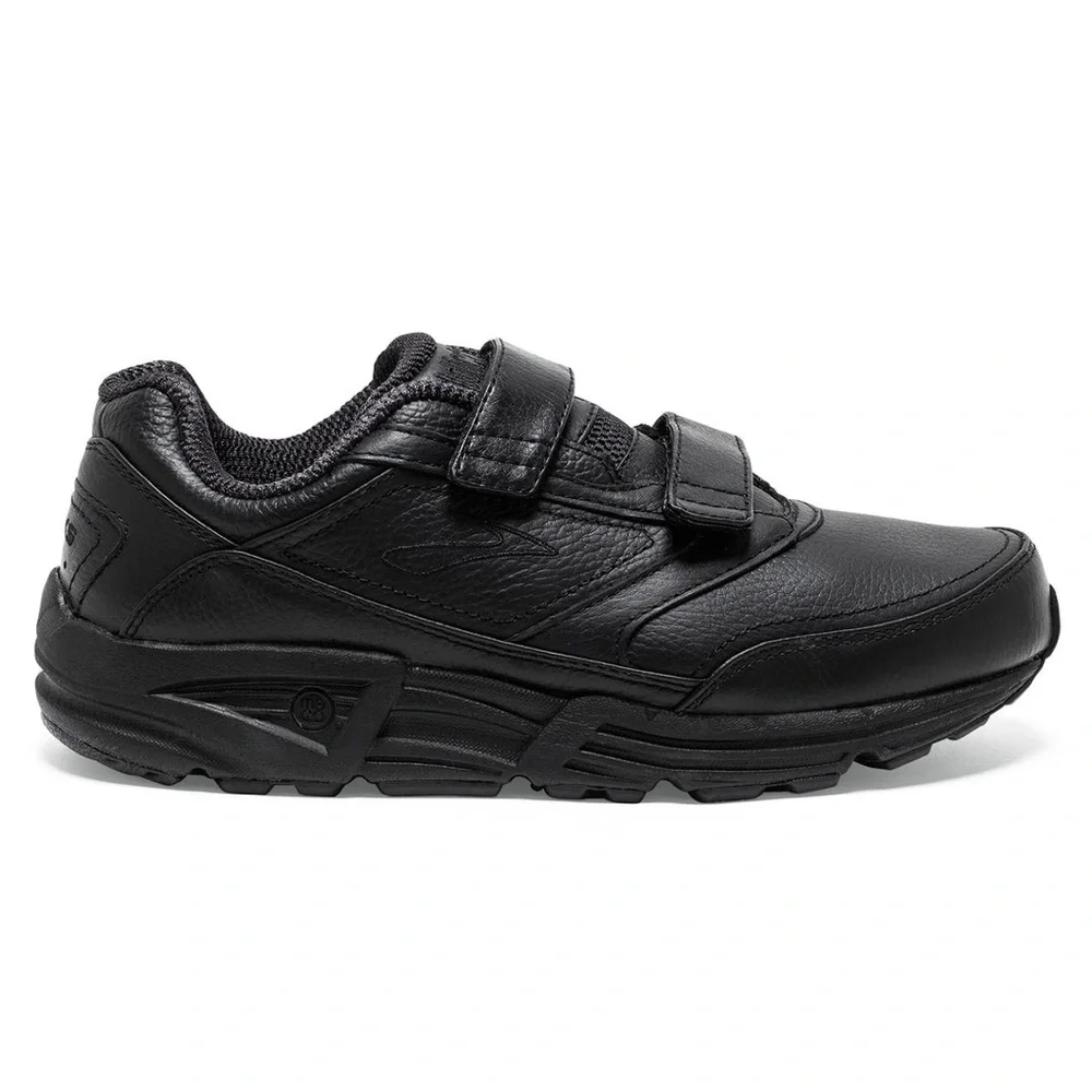 🖤NEW BROOKS ADDICTION WALKER V STRAP WALKING BLACK SHOES 8.5 2E 8.5 EXTRA WIDE - Picture 1 of 11